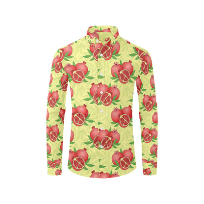 Pomegranate Pattern Print Design PG07 Men's Long Sleeve Shirt