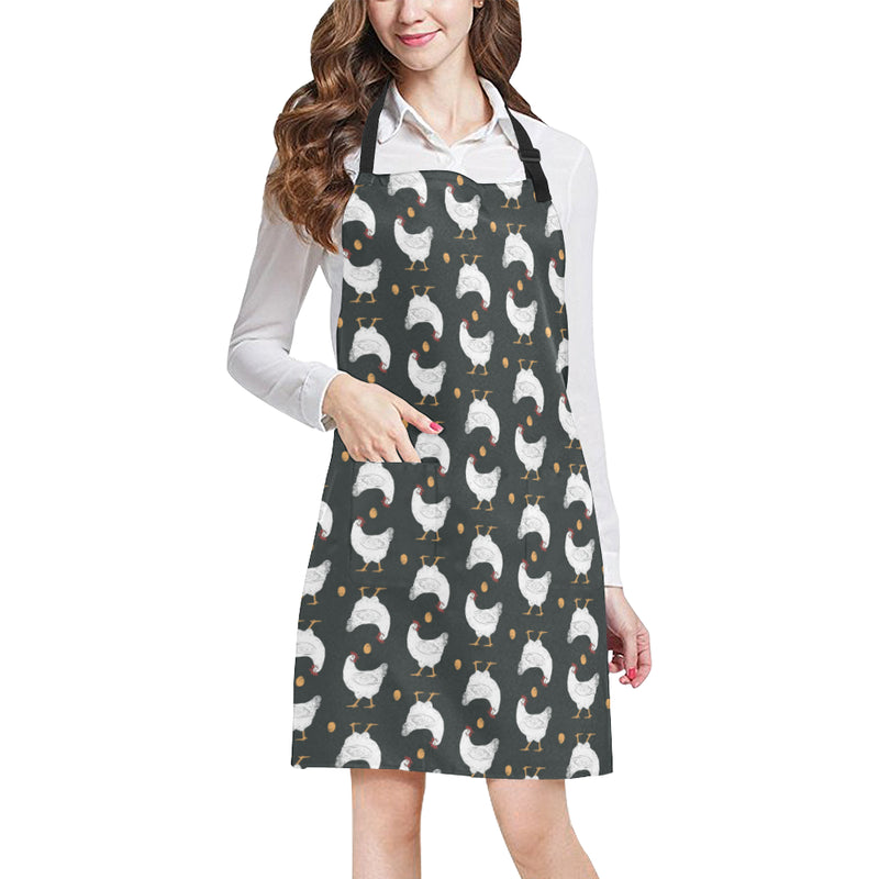 Chicken Pattern Print Design 06 Apron with Pocket