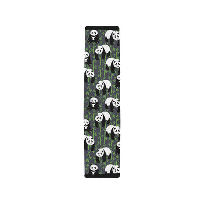 Panda Bear Bamboo Themed Print Car Seat Belt Cover