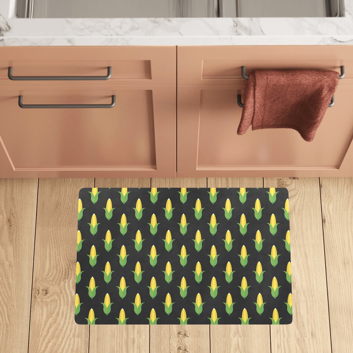 Corn Pattern Print Design 05 Kitchen Mat