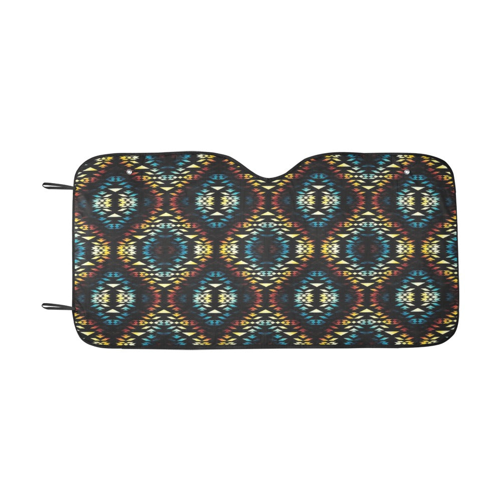 Tribal Pattern Print Design LKS309 Car front Windshield Sun Shade