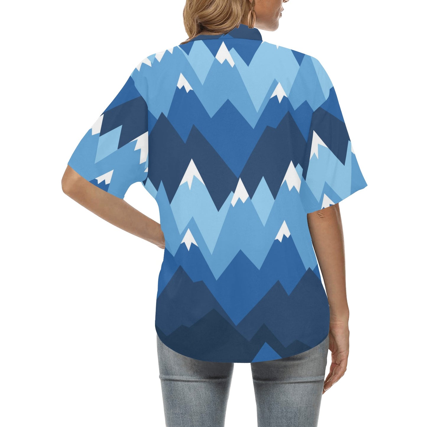 Mountain Pattern Print Design 04 Women's Hawaiian Shirt