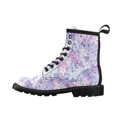 Lilac Pattern Print Design LI01 Women's Boots