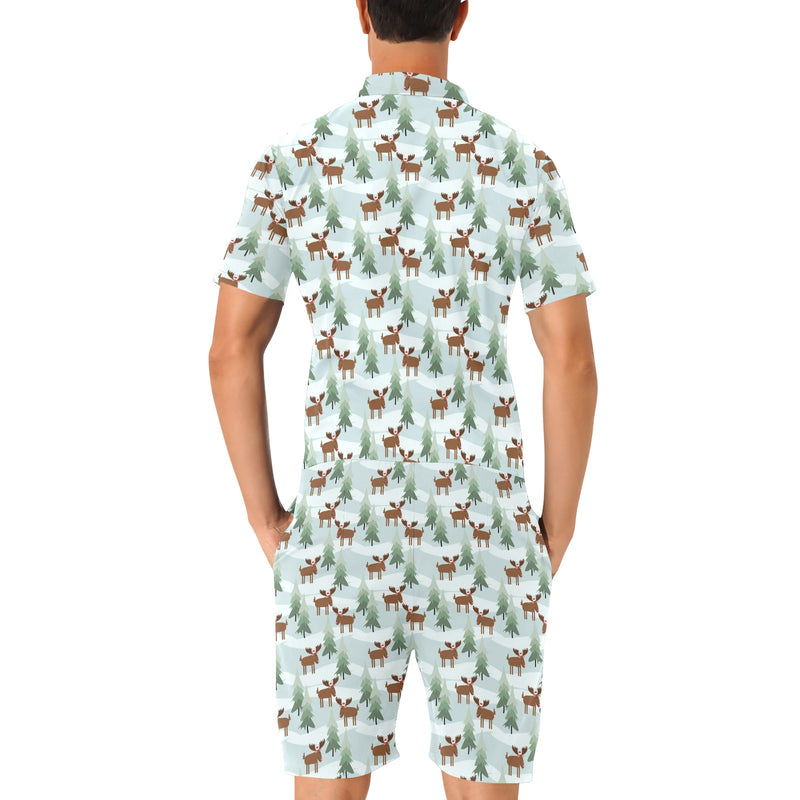 Moose Print Design LKS402 Men's Romper