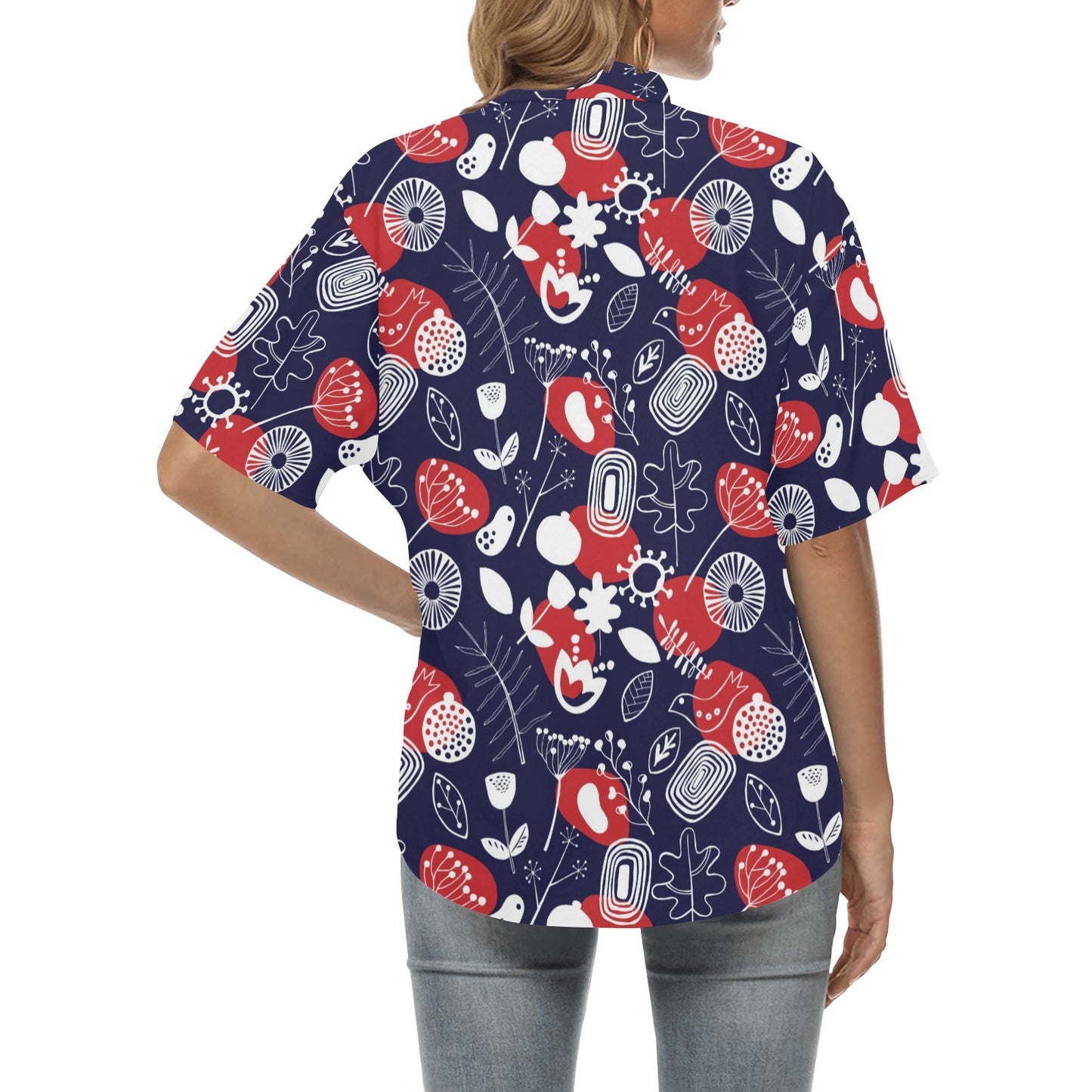 Nordic Pattern Print Design A02 Women's Hawaiian Shirt