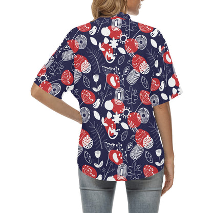 Nordic Pattern Print Design A02 Women's Hawaiian Shirt