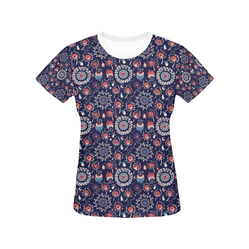 Suzani Print Design LKS305 Women's  T-shirt