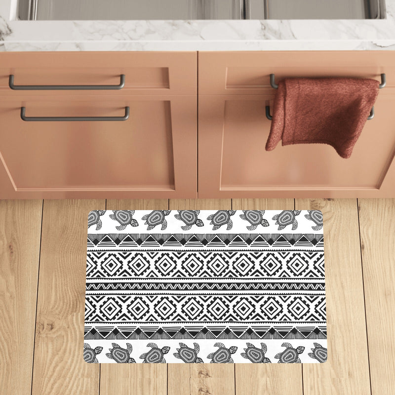 Sea Turtle Tribal Aztec Kitchen Mat