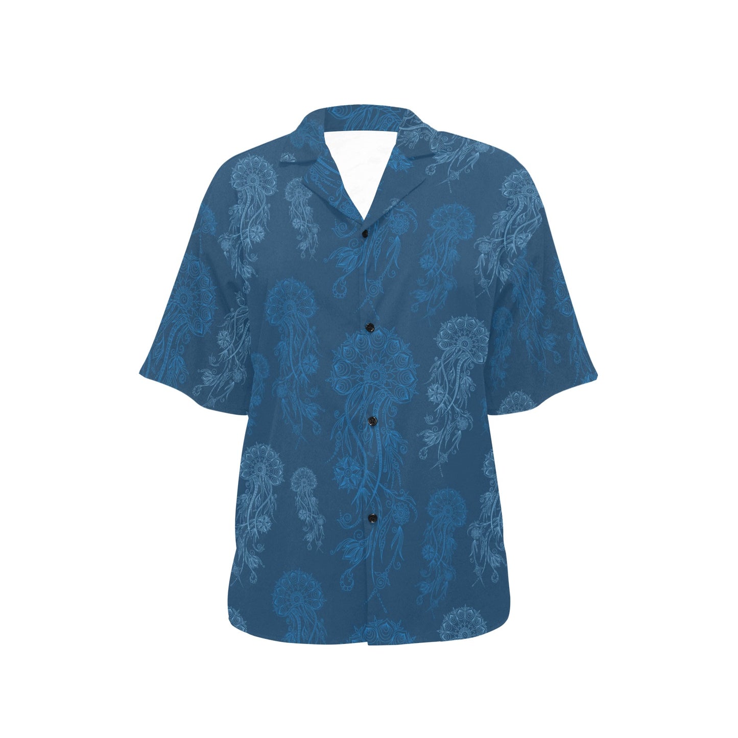 Jellyfish Pattern Print Design 01 Women's Hawaiian Shirt