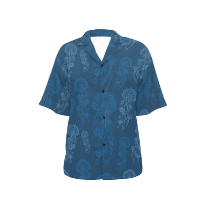 Jellyfish Pattern Print Design 01 Women's Hawaiian Shirt