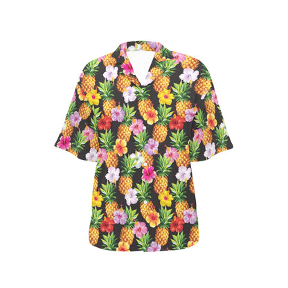 Pineapple Hibiscus Women's Hawaiian Shirt