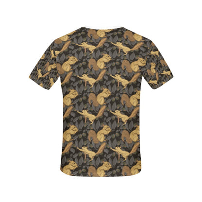 Squirrel Print Design LKS309 Women's  T-shirt