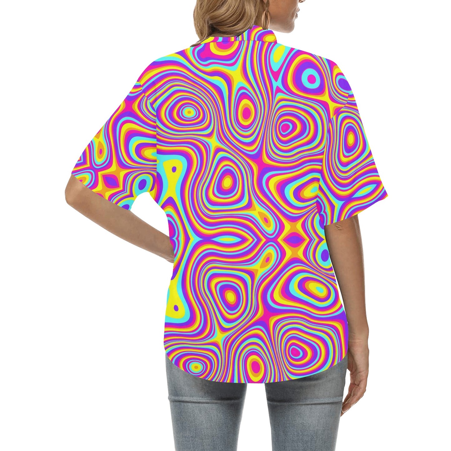 Liquid Pattern Print Design 06 Women's Hawaiian Shirt