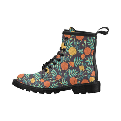 Marigold Pattern Print Design MR01 Women's Boots