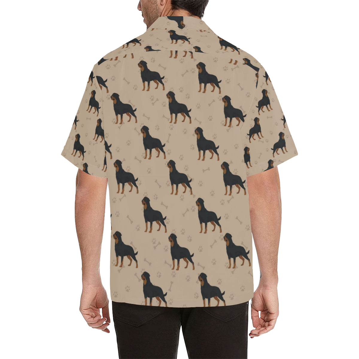 Rottweiler Pattern Print Design A01 Men's Hawaiian Shirt