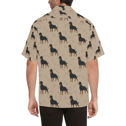 Rottweiler Pattern Print Design A01 Men's Hawaiian Shirt