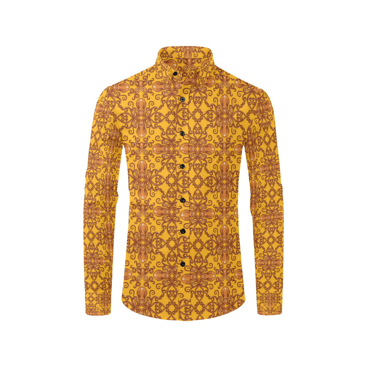 Octopus Background Design Print Men's Long Sleeve Shirt