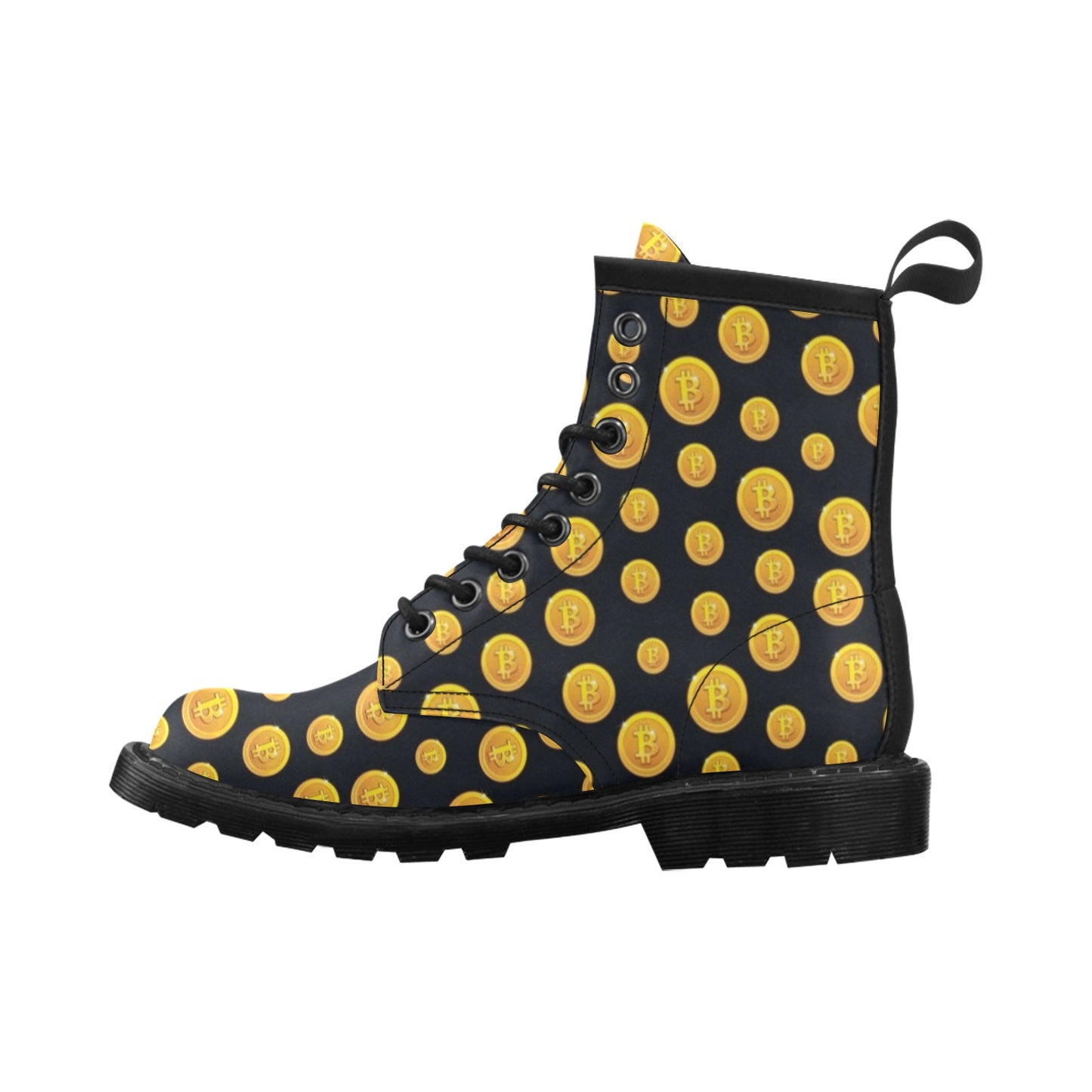 Bitcoin Pattern Print Design DO04 Women's Boots