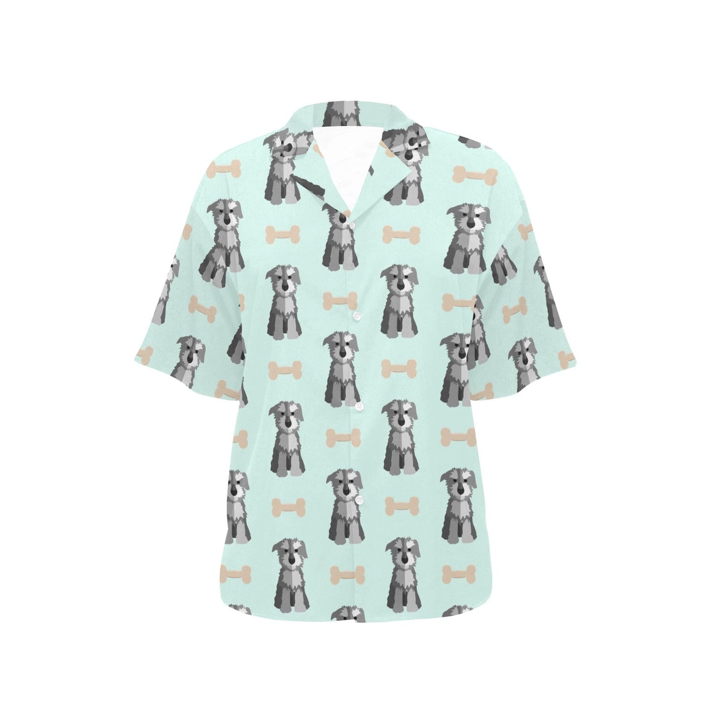 Schnauzers Pattern Print Design A03 Women's Hawaiian Shirt