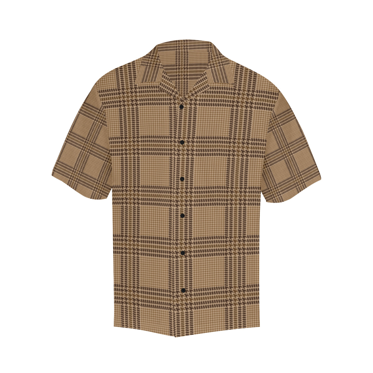 Houndstooth Brown Pattern Print Design 04 Men's Hawaiian Shirt