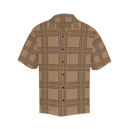 Houndstooth Brown Pattern Print Design 04 Men's Hawaiian Shirt