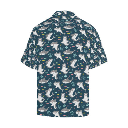 Shark Print Design LKS307 Men's Hawaiian Shirt