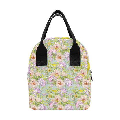Hydrangea Pattern Print Design HD02 Insulated Lunch Bag