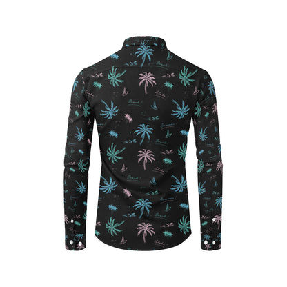 Aloha Hawaii Pattern Print Design 03 Men's Long Sleeve Shirt