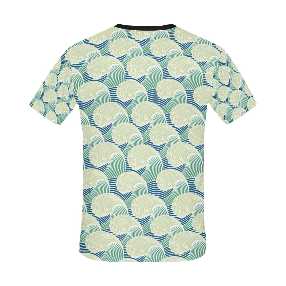 Wave Japan Style Print Design LKS302 Men's All Over Print T-shirt