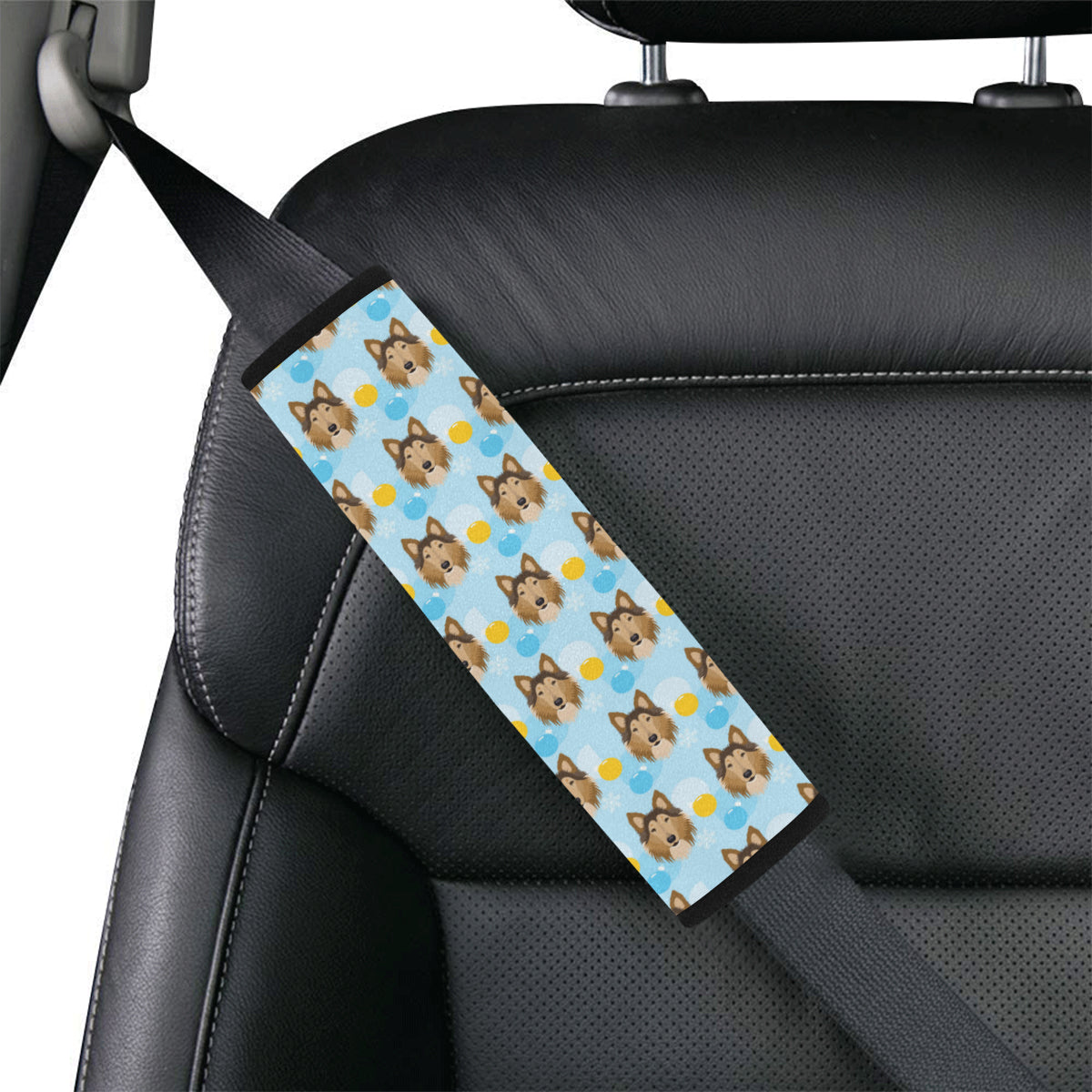 Collies Pattern Print Design 02 Car Seat Belt Cover