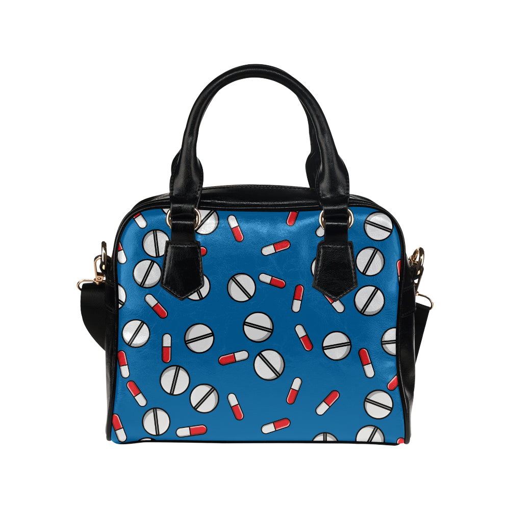 Pill Pattern Print Design A05 Shoulder Handbag