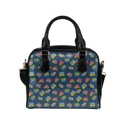 Camera Pattern Print Design 03 Shoulder Handbag