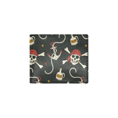 Pirate Pattern Print Design A02 Men's ID Card Wallet