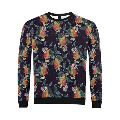 Pear Pattern Print Design PE02 Men Long Sleeve Sweatshirt