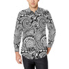 Polynesian Tribal Pattern Men's Long Sleeve Shirt