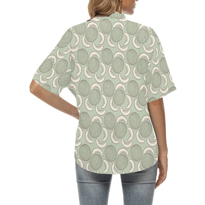 Cantaloupe Pattern Print Design 01 Women's Hawaiian Shirt