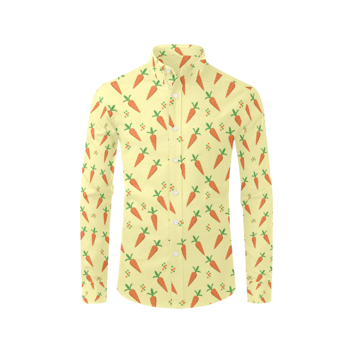 Carrot Pattern Print Design 04 Men's Long Sleeve Shirt