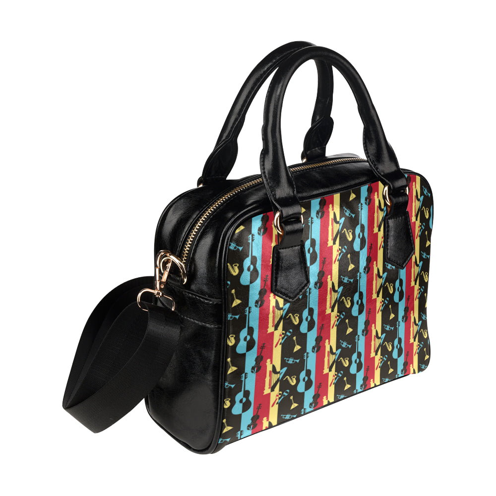 Jazz Pattern Print Design 02 Shoulder Handbag