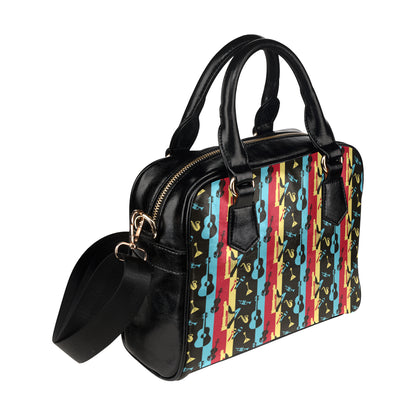 Jazz Pattern Print Design 02 Shoulder Handbag