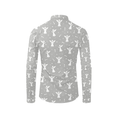 Angel Pattern Print Design 03 Men's Long Sleeve Shirt