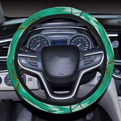 Palm Tree Pattern Print Design A01 Steering Wheel Cover with Elastic Edge