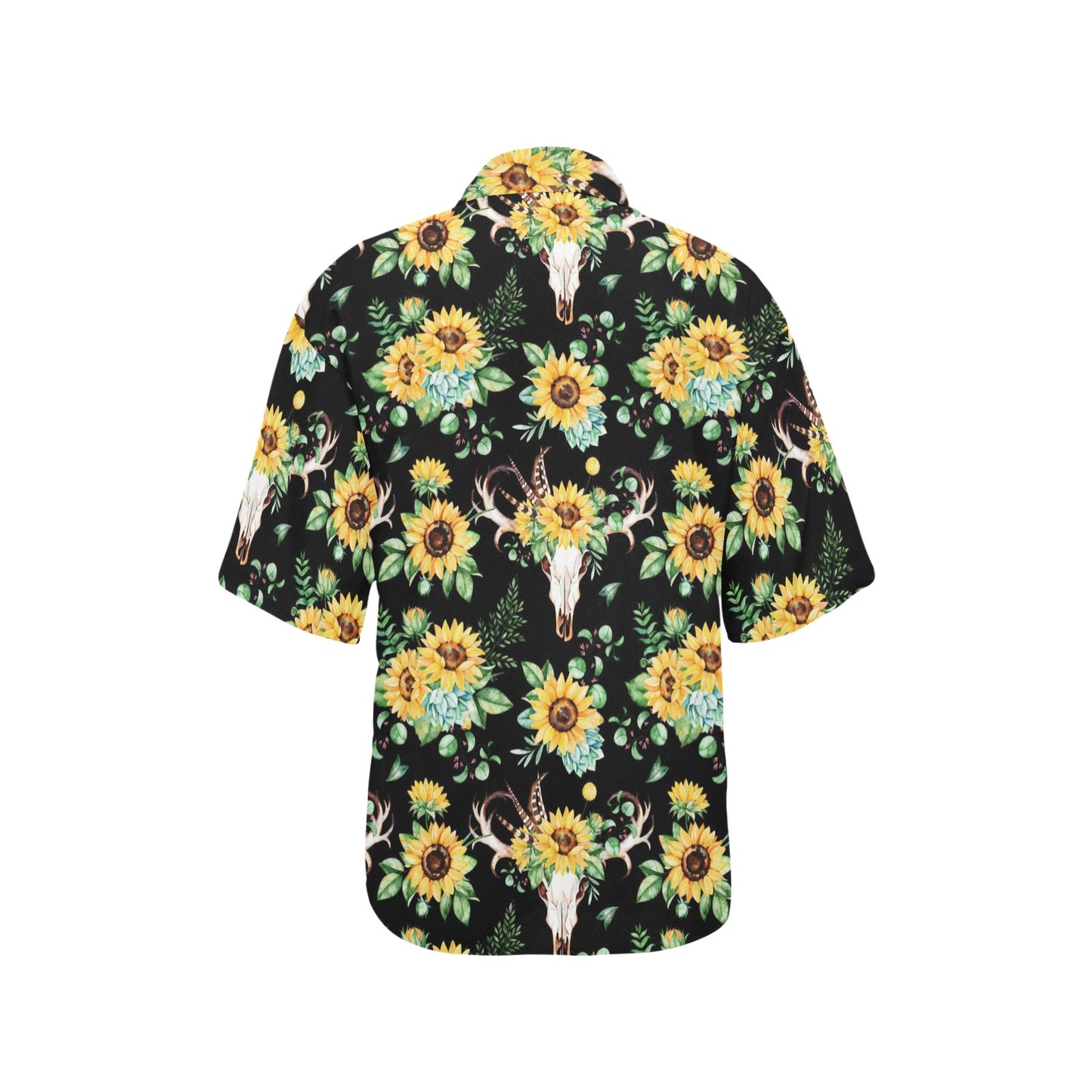 Sunflower Pattern Print Design SF08 Women's Hawaiian Shirt