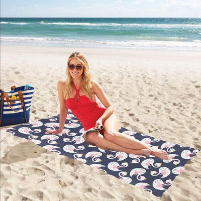 Swan Print Design LKS403 Beach Towel 32" x 71"