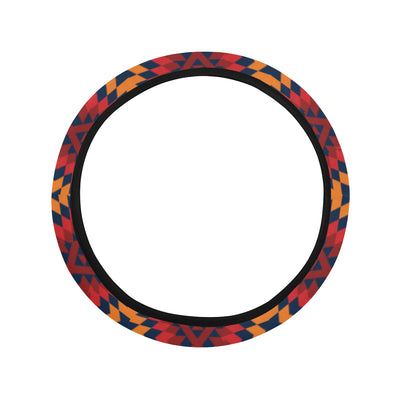 Navajo Pattern Print Design A03 Steering Wheel Cover with Elastic Edge