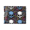 Skull Print Design LKS305 Men's ID Card Wallet