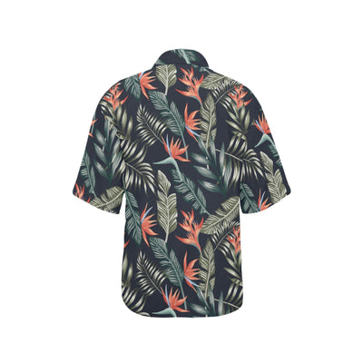 Bird Of Paradise Pattern Print Design BOP02 Women's Hawaiian Shirt