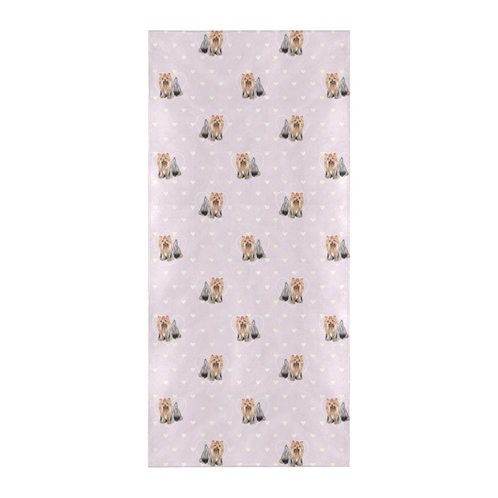 Yorkshire Terriers Print Design LKS302 Beach Towel 32" x 71"