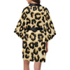 Jaguar Skin Pattern Print Design 02 Women's Short Kimono