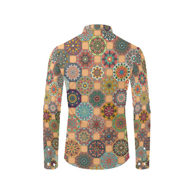 Boho Pattern Print Design 07 Men's Long Sleeve Shirt