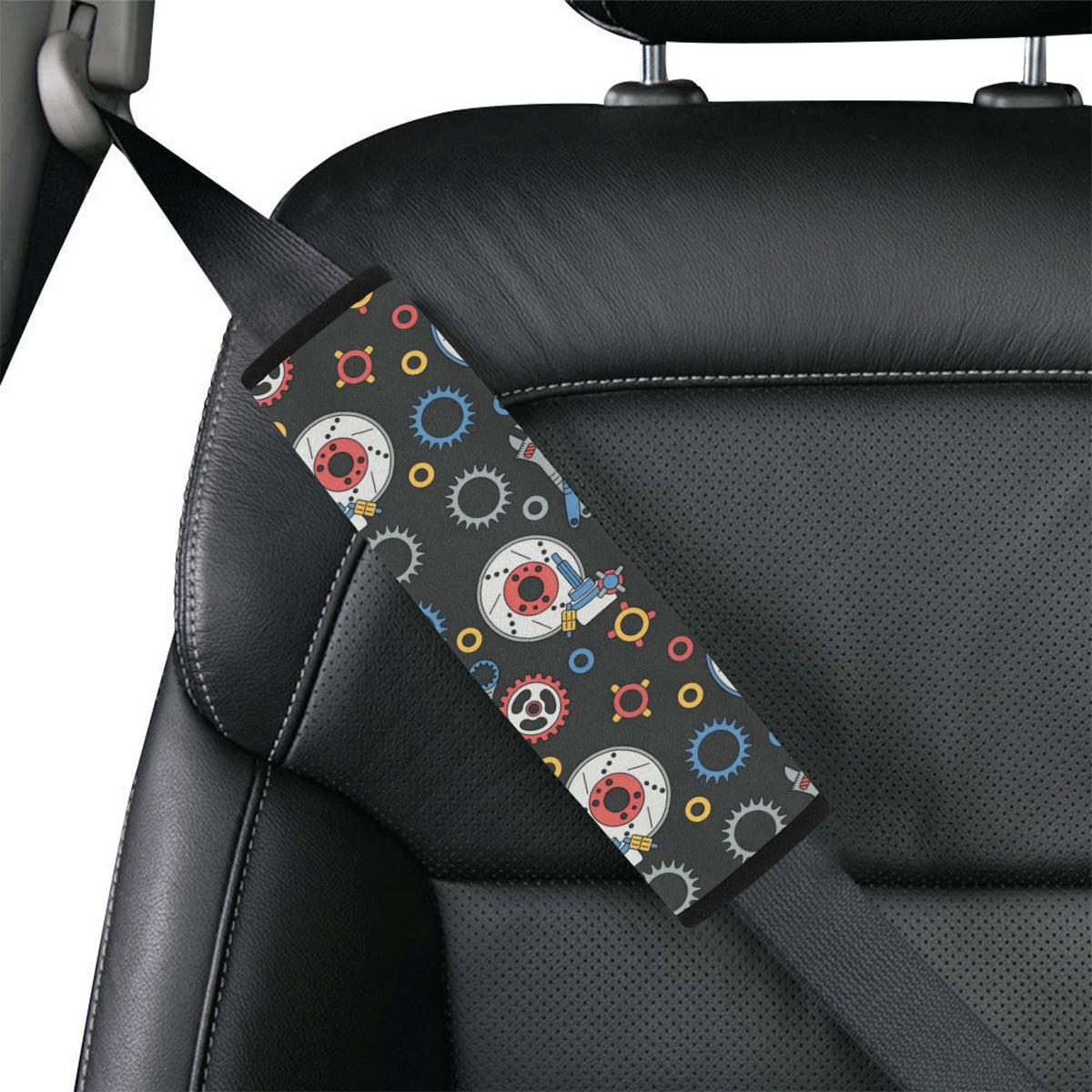 Mechanic Pattern Print Design 01 Car Seat Belt Cover